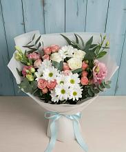 Букет цветов из:  Розы, Лизиантусы и Хризантемы в Бабушкине