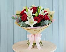 Букет цветов из:  Лилии и Розы в Бабушкине