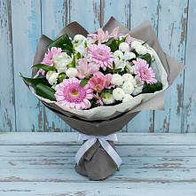 Букет цветов из:  Герберы, Альстромерии и Хризантемы в Бабушкине