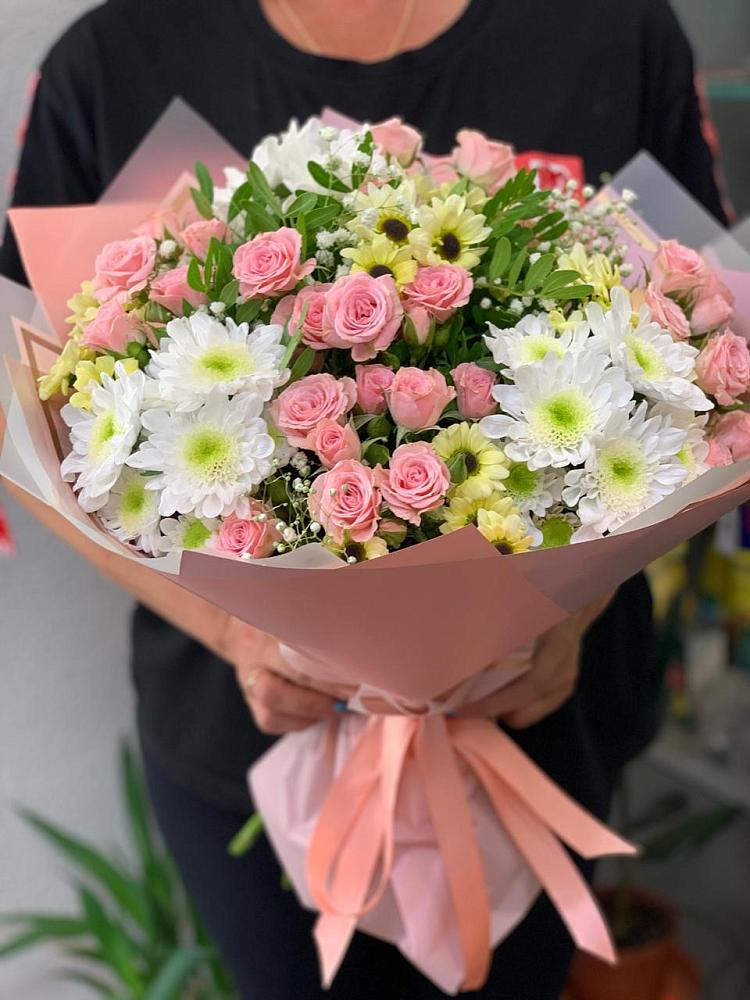 Букет цветов из: Розы и Хризантемы в Бабушкине