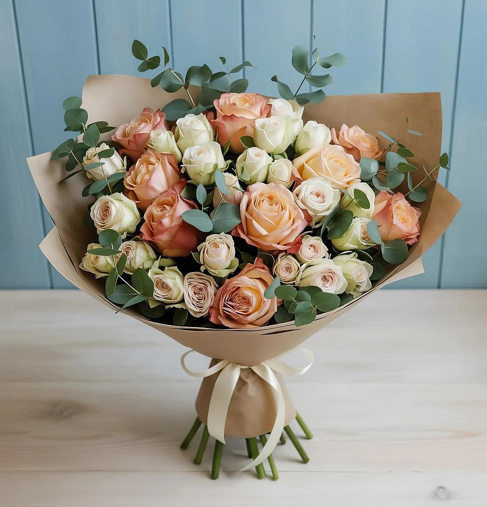 Букет цветов из: Альстромерии и Розы в Бабушкине