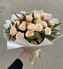 Букет Кремовые розы Латте в Бабушкине