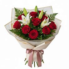 Букет цветов из:  Лилии и Розы в Бабушкине