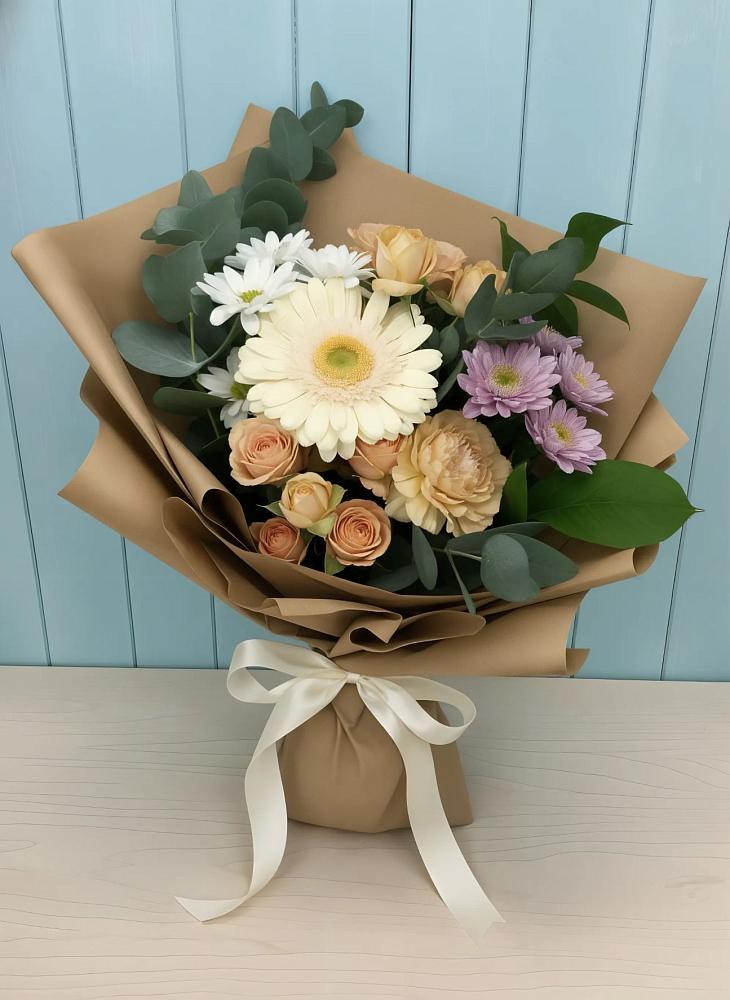 Букет цветов из: Герберы и Хризантемы в Бабушкине