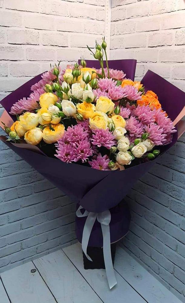 Букет цветов из: Хризантемы и Розы в Бабушкине