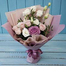 Букет цветов из:  Розы и Лизиантусы #REPLACE_PRED# Бабушкине