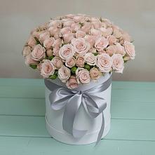 Цветочная композиция из Розы в шляпной коробке в Бабушкине