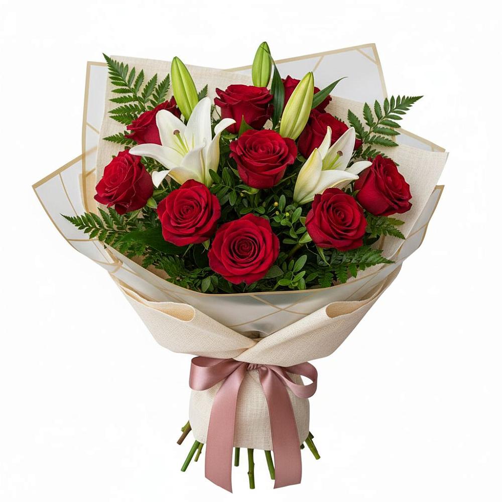 Букет цветов из: Лилии и Розы в Бабушкине