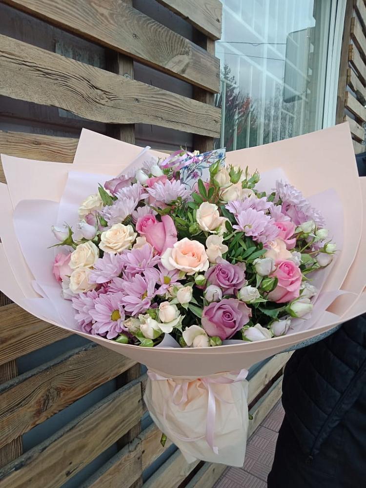 Букет цветов из: Розы и Хризантемы в Бабушкине