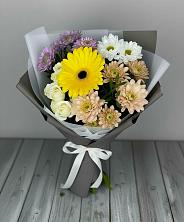 Букет цветов из:  Розы, Герберы и Хризантемы в Бабушкине