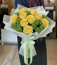 Букет цветов из:  Хризантемы и Розы #REPLACE_PRED# Бабушкине