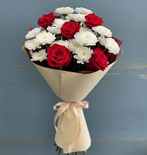 Букет цветов из:  Розы и Хризантемы в Бабушкине