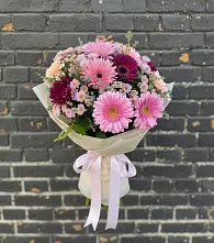 Букет цветов из:  Герберы и Хризантемы в Бабушкине