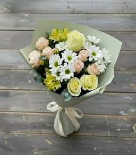 Букет цветов из:  Альстромерии, Розы и Хризантемы #REPLACE_PRED# Бабушкине