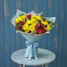Букет цветов из:  Альстромерии и Хризантемы в Бабушкине