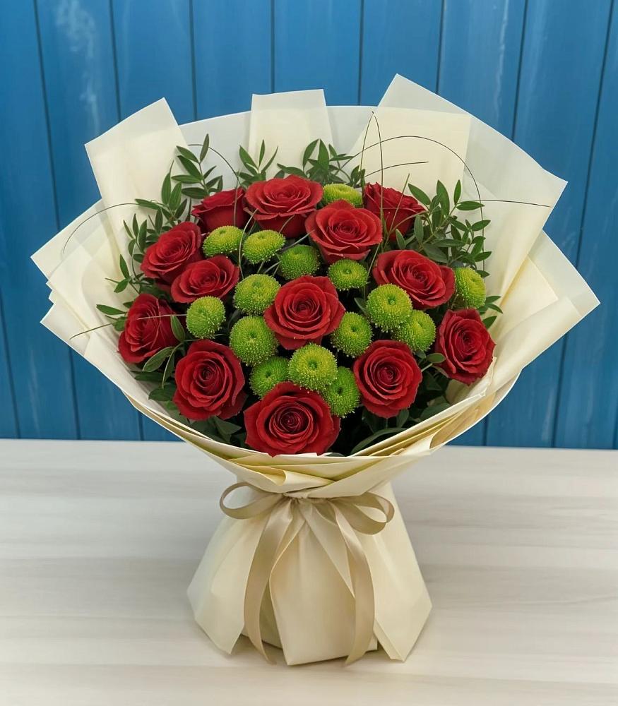 Букет цветов из: Розы и Хризантемы в Бабушкине