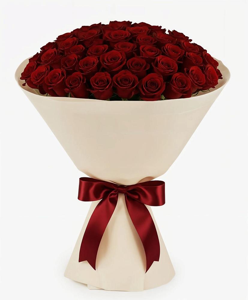 Букет 101 Бордовая роза Блэк Бакарра в Бабушкине