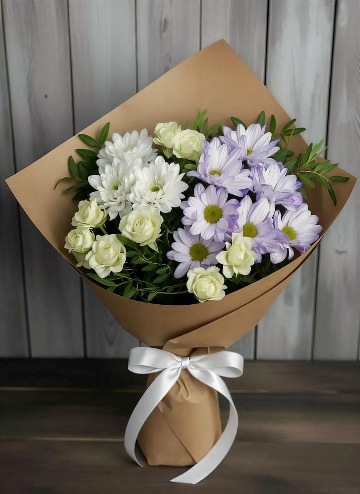 Букет цветов из: Хризантемы и Розы в Бабушкине