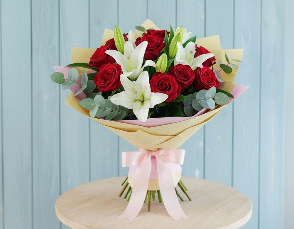 Букет цветов из: Лилии и Розы в Бабушкине